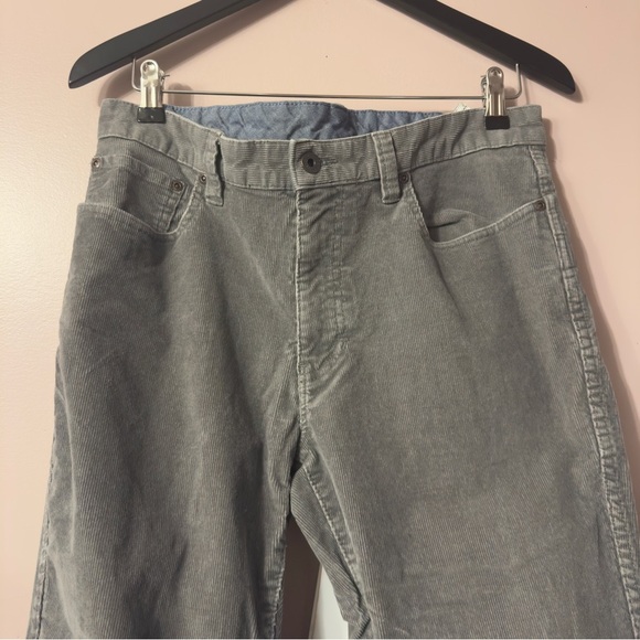 L.L Bean Standard Fit Corduroy Pants Gray Men Size 33 - Picture 2 of 9